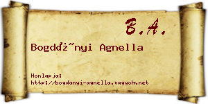 Bogdányi Agnella névjegykártya